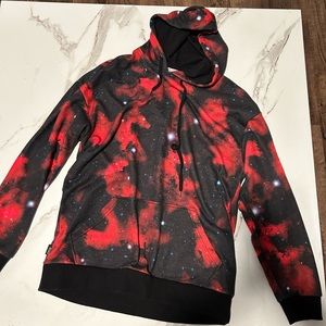 red galaxy hoodie small